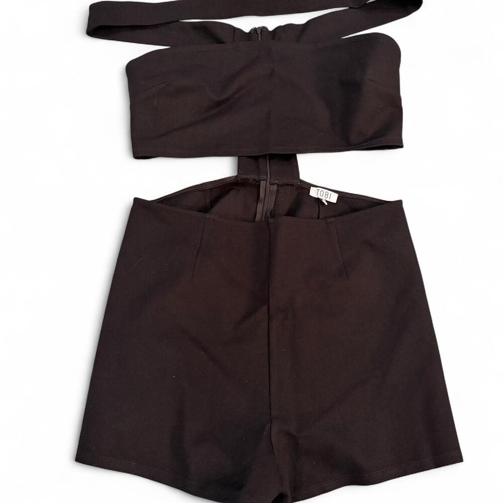 Unbranded Women's Black and Brown Playsuit-romper